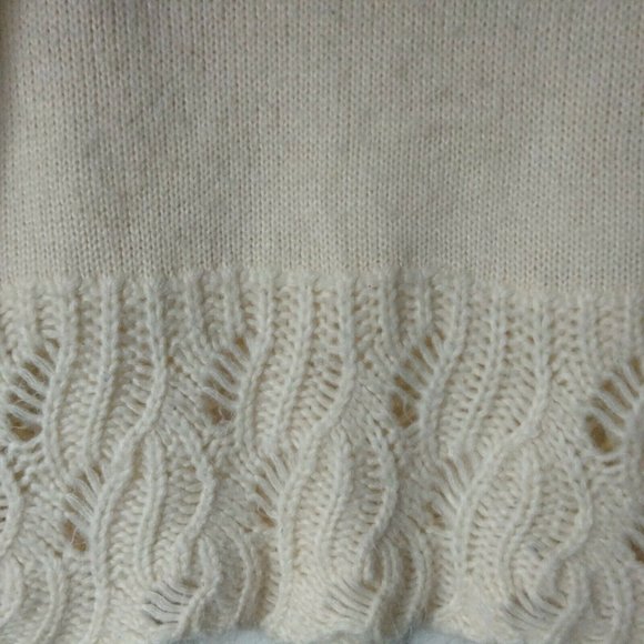 Modern Soul Sweater Women's XS Cowl Neck Long Sleeve Ivory Mixed textures - Picture 4 of 7